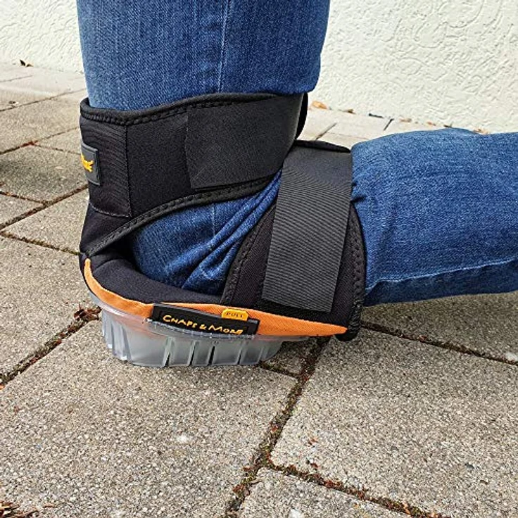 Chaps & More Profi Sicherheits Knieschoner für die Arbeit in Schwarz - Orthopädischer Halt durch glatte Auflage + weiche Gel-Einbettung des Knies, rutschfest und ideal bei bestehenden Knieproblemen – Bild 6