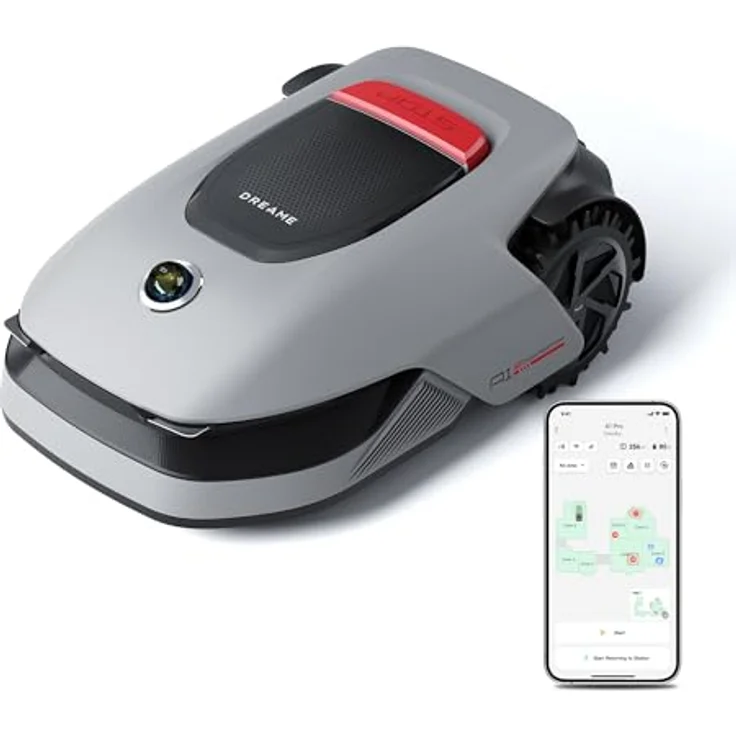 DREAME Intelligenter Mähroboter A1 Pro, Drahtloser Umfang Mähroboter, App-Steuerung, OmniSense™ Technologie, Intuitive Zonenverwaltung, Intelligente Hindernisvermeidung, Offroad-Reifen - DREAME – Bild 1