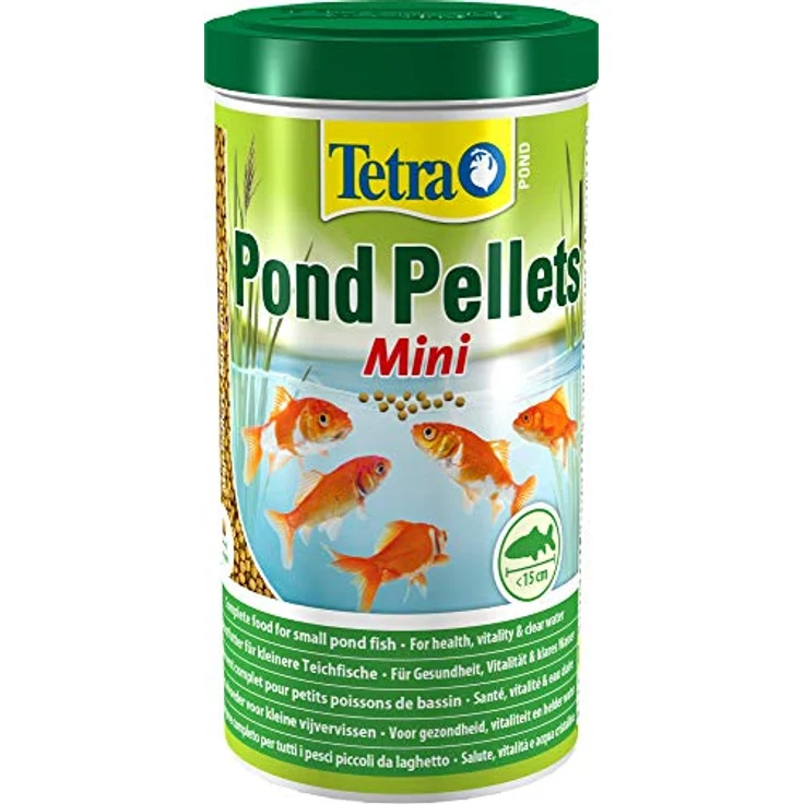 Tetra Pond Pellets Mini – Hauptfutter für kleine Teichfische, schwimmfähige Futter Pellets für die tägliche Fütterung, 1 L Dose – Bild 1