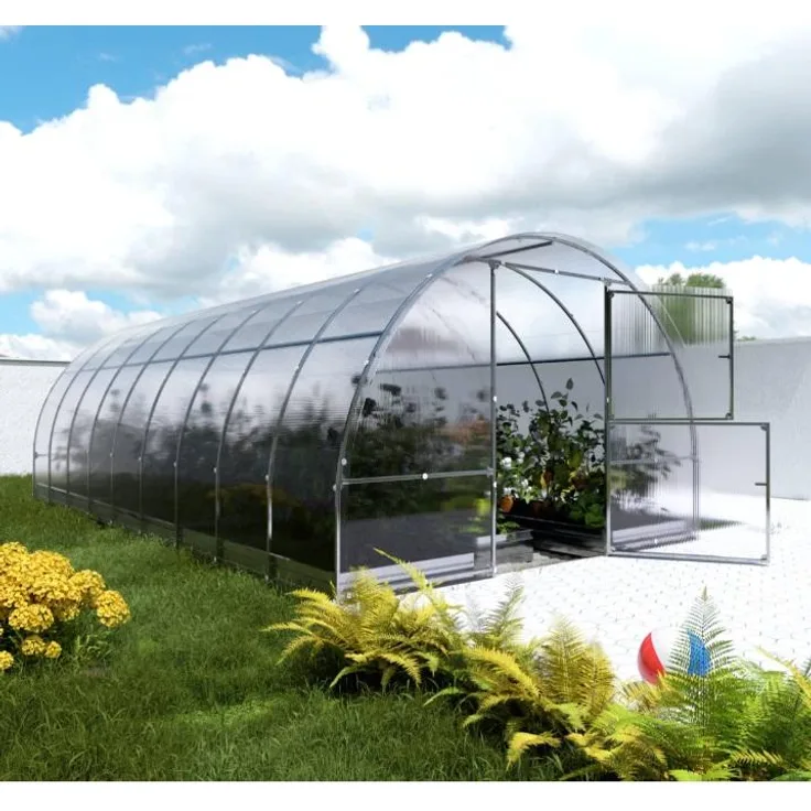 BAUMERA Gewächshaus KLASIKA EASY 3x4m, mit 6mm Polycarbonat, stabiler Rahmen aus verzinktem Stahl, leicht zu montieren, CE-zertifiziert