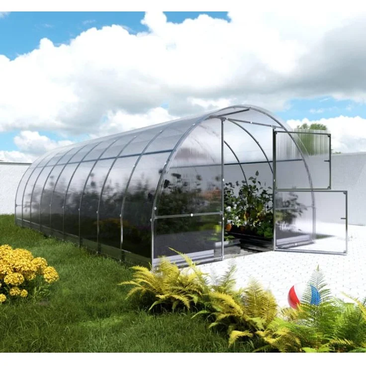 BAUMERA Gewächshaus KLASIKA EASY 3x4m, mit 6mm Polycarbonat, stabiler Rahmen aus verzinktem Stahl, leicht zu montieren, CE-zertifiziert