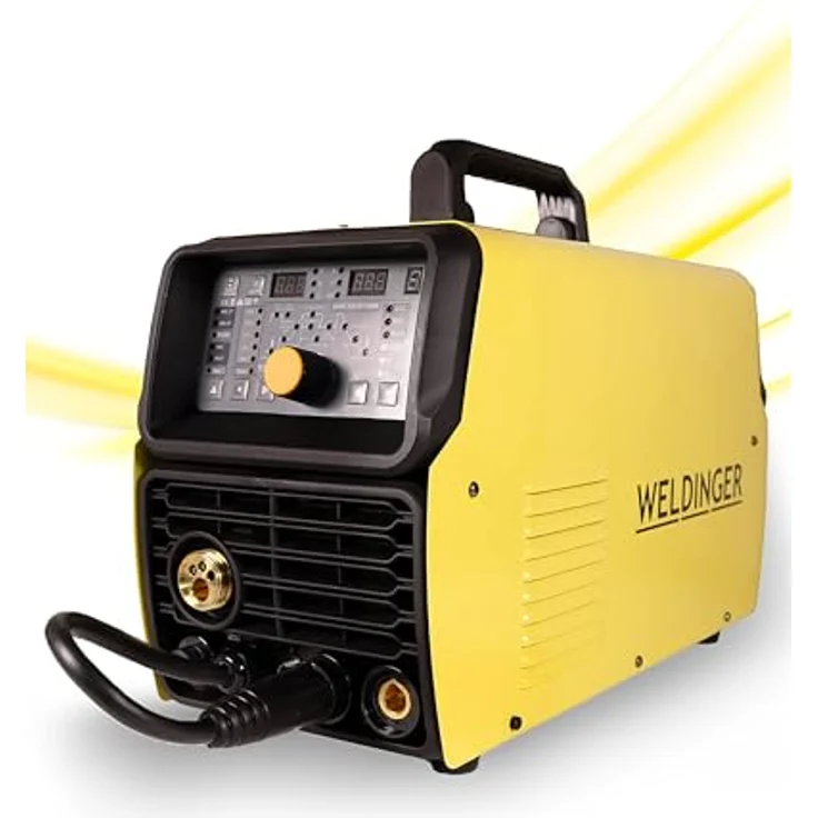 WELDINGER Kombischweißinverter MWPE 200 HF COMBI, 5 Jahre Garantie, MIG MAG DC-WIG Plasmaschneider MMA Schweißgerät, blau – Bild 1