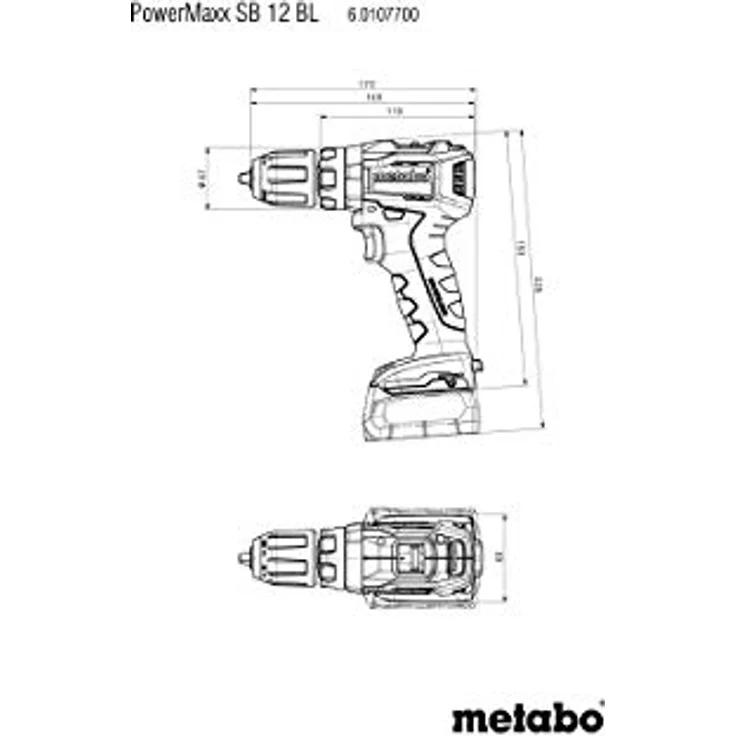 Metabo 12V Akku Schlagbohrmaschine POWERMAXX SB 12 BL ohne Akku ohne Ladegerät (601077840) – Bild 3