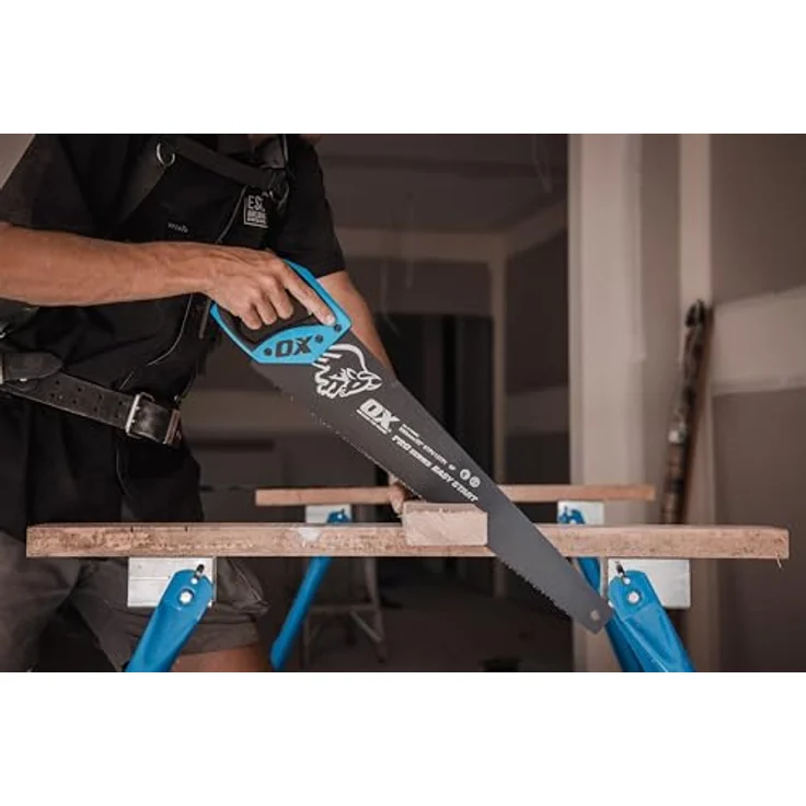 OX Tools OX Pro Easy Start Handsäge, 550 mm mit 13TPI Schneidezähnen, Teflonbeschichtung und Softgrip-Griff – Bild 3