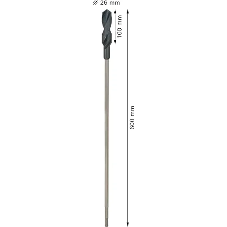 Bosch Pro Wood HSS Installationsbohrer, 26 x 100 x 600 mm, SDS Plus, hohe Lebensdauer für Holz und Metall-Sandwichplatten – Bild 2