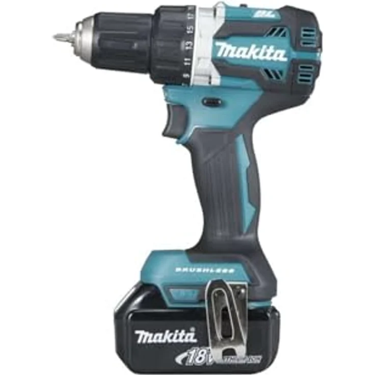 Makita DDF484T1J Akku-Bohrschrauber 18V Li-Ion LXT mit BL Motor, 21 Drehmomentstufen, LED-Arbeitslicht und MAKPAC Transportkoffer – Bild 1