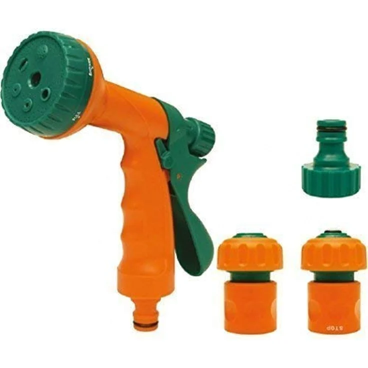 FLO Bauchtrainer 89207, 4-teiliges Set mit 3/4" Schläuchen, grün/orange