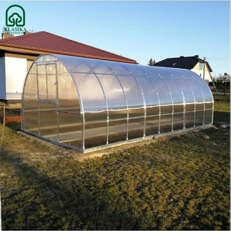 Klasika Gewächshaus KLASIKA Tube 3x6m mit Fundamenten und 6mm Polycarbonat – Bild 2
