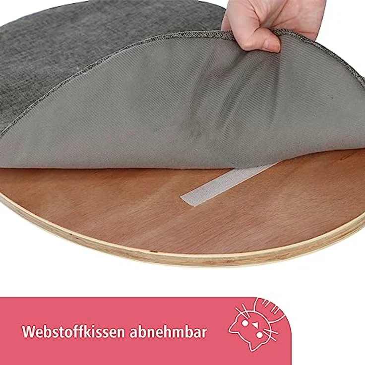 Kerbl Wandkratzbaum Dolomit XL Tofana, 1x Höhle / 1x Hängematte / 1x Bett / 4x Liegefläche / 7x Kratzsäulen mit Sisal, Abnehmbare Webstoffkissen, 185 x 115 cm, Grau - Preisvergleich – Bild 5