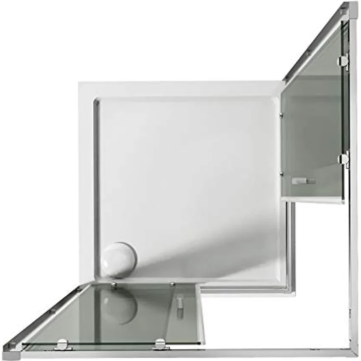 Eckeinstieg Duschkabine Rechteckig 80x70 H185 Satiniert 6mm Glas Mod. Ready – Bild 7
