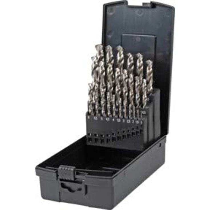 STIER Spiralbohrer Set HSS-Co8 / HSS-E, 25-teilig, Cobalt Gehalt von 8%, geschliffen, Premium Metallbohrer Satz, DIN 338, Typ N – Bild 1