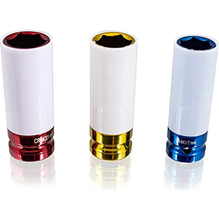 Bituxx - Drehmomentschlüssel Set 1-2' Ratsche inkl Felgenschutz Schlagnüsse inkl Nüsse (17 mm - 19 mm - 21 mm) für PKW Auto KFZ – Bild 6