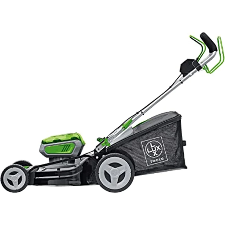 LUX-TOOLS A-RM-2x20/46 Akku-Rasenmäher Set für Rasenflächen bis 700 m² inkl. 2 Akkus, Doppel-Ladegerät & Fangkorb (50 l) | Selbstfahrender 40V (2X 20V) Rasenmäher mit 4,0Ah & 46 cm Schnittbreite – Bild 1