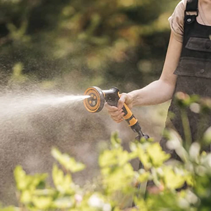 Fiskars Sprühpistole Comfort Multi 5, Gartenbrause mit 5 Funktionen, stufenlos regelbarem Durchfluss und ergonomischem Frontregler – Bild 5