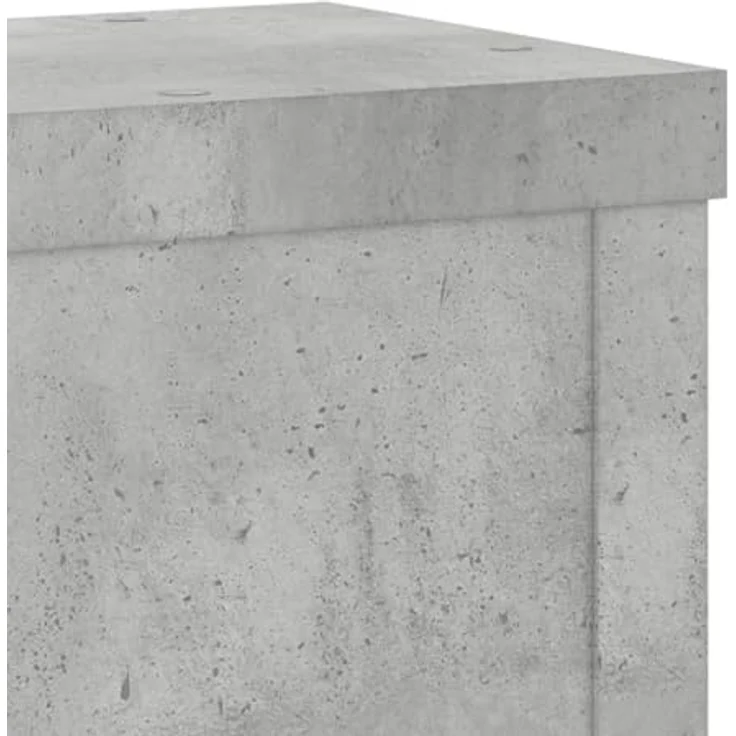 vidaXL Blumenständer Pflanzenständer 2 Stk. Betongrau 10x10x18 cm Holzwerkstoff (2 St) - Robustes Material, stabile Oberplatte, einfache Reinigung – Bild 8