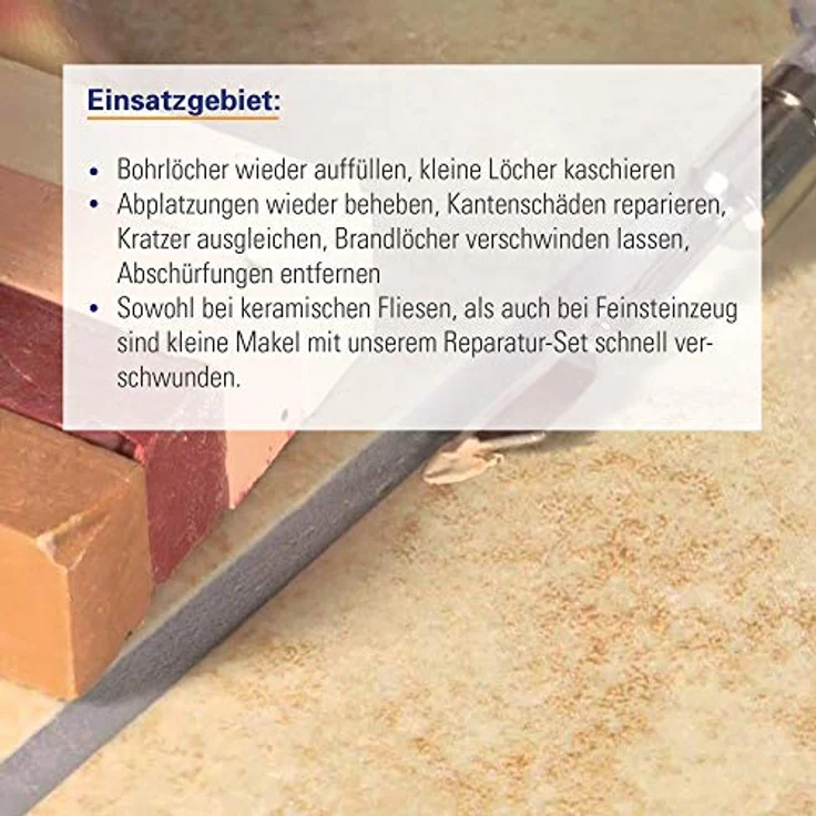 Karl Dahm Fliesen Reparatur-Set, Art.-Nr. 12090 - Fliesen reparieren leicht gemacht – Bild 3