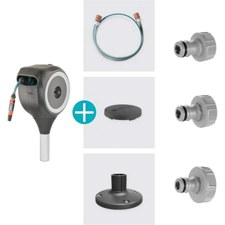 GARDENA Schlauchtrommel Schlauchbox Roll Up, Automatisches Aufwickeln, grün – Bild 6