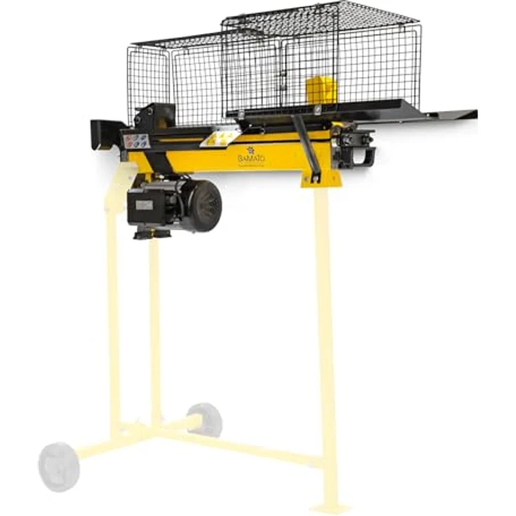 BAMATO Holzspalter HO-7E mit Elektroantrieb, 7 Tonnen Spaltkraft, 52.00 cm Spaltgutlänge, 25.00 cm Spaltgutdurchmesser, vorbefüllt mit Hydrauliköl – Bild 3