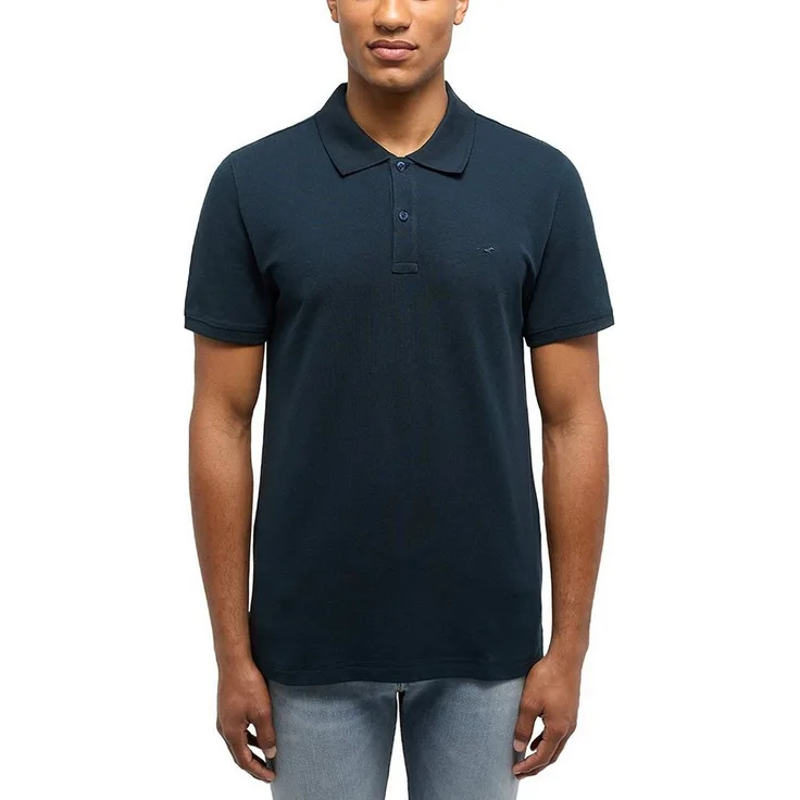 MUSTANG Poloshirt PACO, Baumwolle, Logostickerei, weich auf der Haut, Golfplatz, Tennis