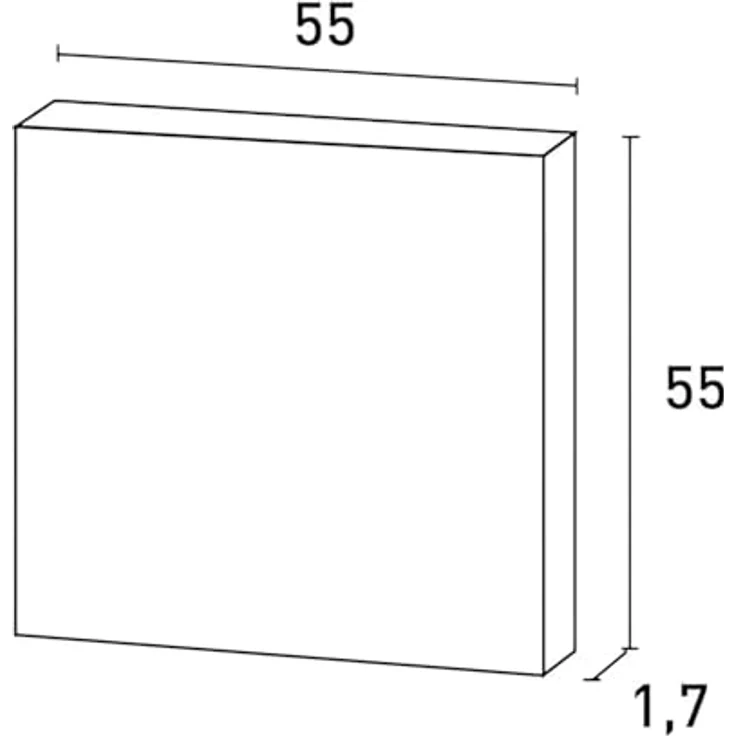 Orac Türpaneel D503, 55 cm x 55 cm, vorgrundiert, extrudiertes Polystyrol (HDPS), zeitloses Design für Innen- und Außenbereich – Bild 3