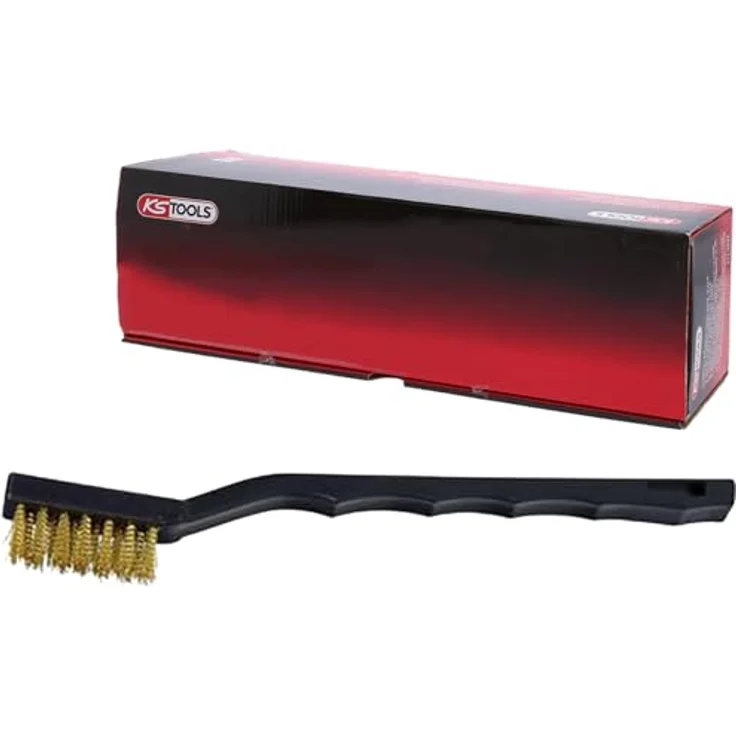 KS Tools 201.2316 Messingdraht Zündkerzen-Drahtbürste-2-reihig, 170mm – Bild 2