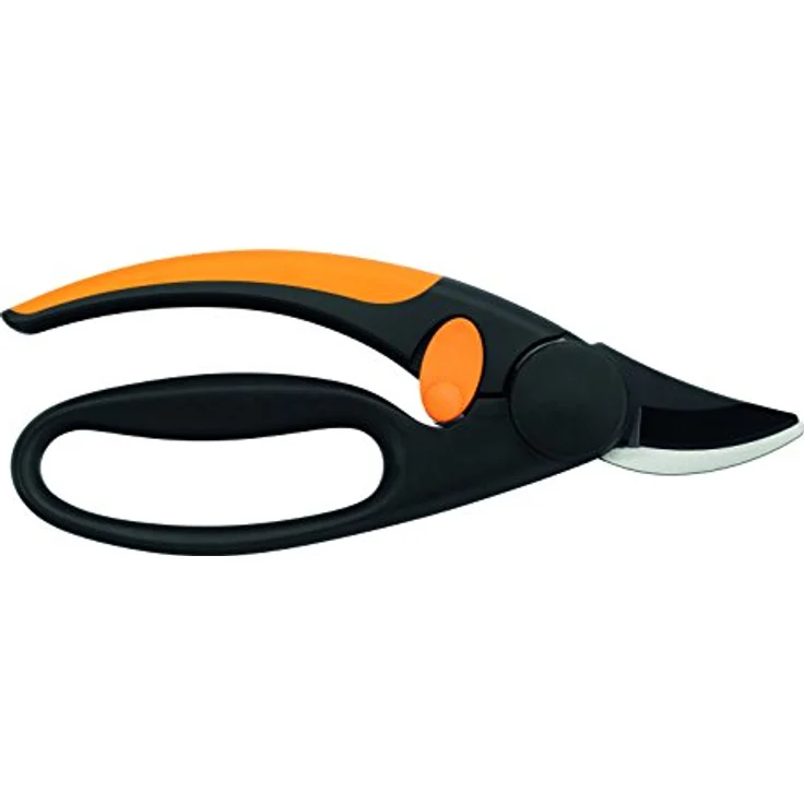 Fiskars Bypass-Gartenschere für frische Äste und Zweige, Antihaftbeschichtet, Hochwertige Stahl-Klingen, Länge 21 cm, Schwarz-Orange, Elegance, P44, 1001534 mittelgroß – Bild 2
