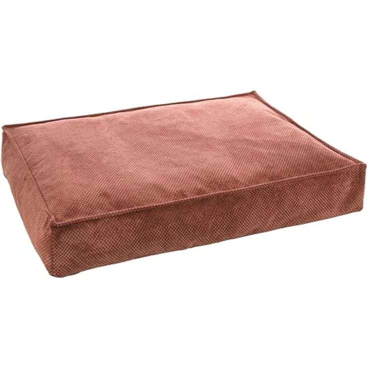 Flamingo Orthopädisches Hundekissen Reno, Rechteckig, Lachsrosa, 100 cm, Memory-Foam, rutschfest, waschbar – Bild 1