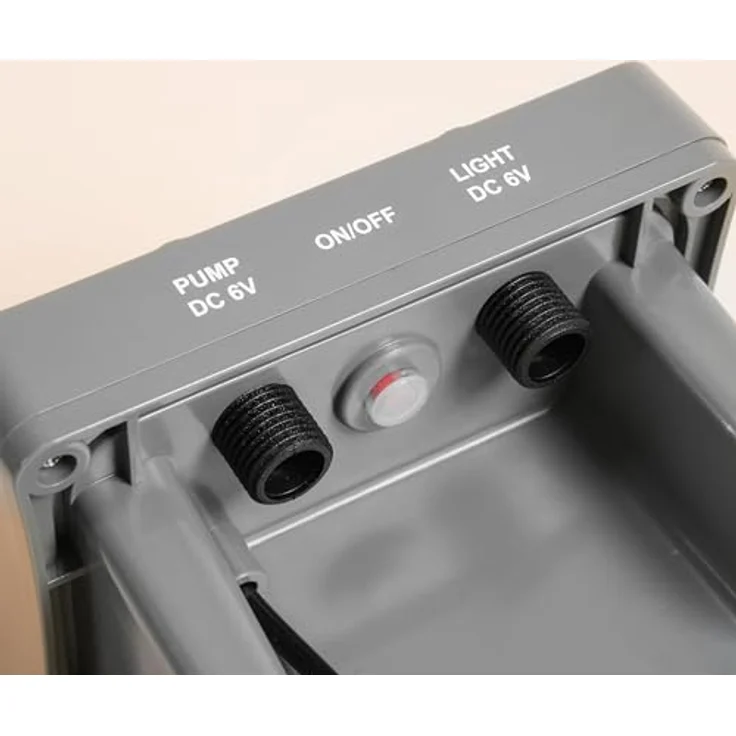Esotec Solar Teichbelüfter Set 8/200, 6,4V/DC Belüfterpumpe mit LiFePO4 Akku, 200l/h Luftleistung, 8W Solarpanel, inkl. Erdspieß – Bild 2