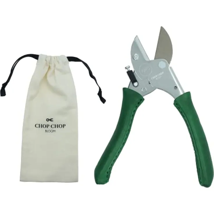 Chop Chop Bloom Premium Gartenschere, Pflanzenschere, Blumenschere - Dragon Tree | 100% in Deutschland produziert | Hochwertig, langlebig und ergonomische mit handgenähten Ledergriffen | 1st.