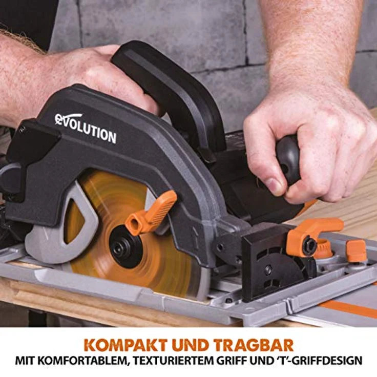 Evolution Power Tools R185CCSX Mehrzweck-Kreissäge kompatibel mit Führungsschienen (Kombi-Paket 1020 mm Schiene inbegriffen, 185 mm, 230 V) – Bild 16