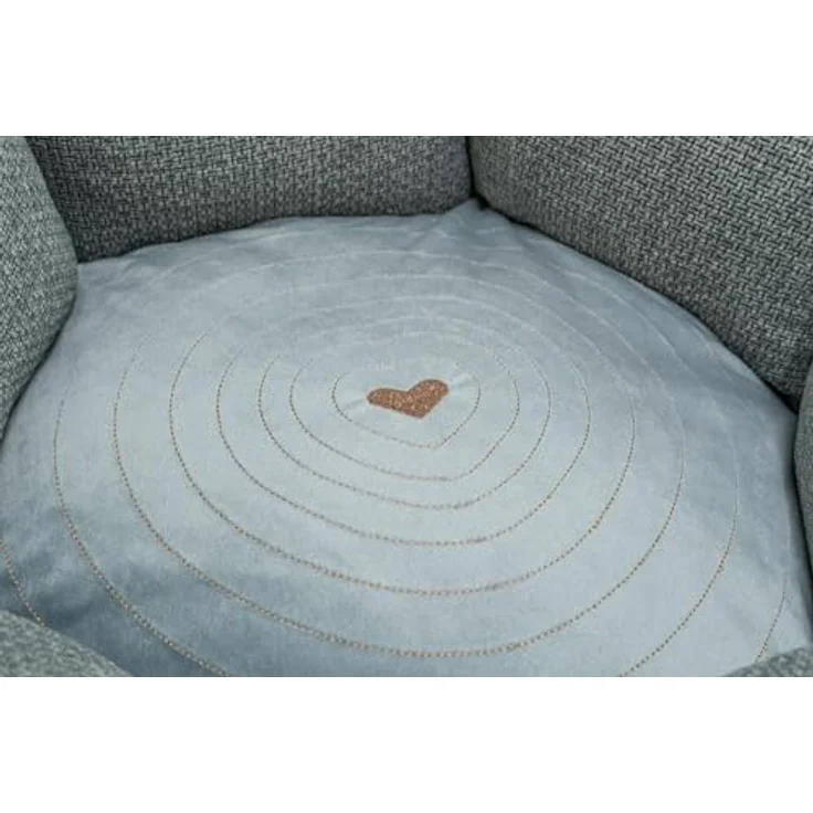 TRIXIE Hundebett rund Viviana ø 50 cm, blau-grau – Kuschelbett mit Samtbezug, integriertes Kissen, rutschfester Boden, waschbar, für kleine Hunde - 37546 – Bild 2