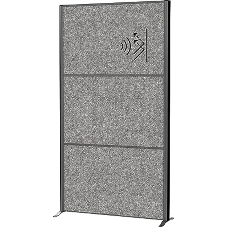 MAUL Trennwand Akustik MAULconnecto 180x100cm | Raumteiler für Büro und Schreibtisch | Freistehender Raumtrenner mit Standfüßen | Ideal als Sichtschutz und Schallschutz |Allergikerfreundliches Vlies