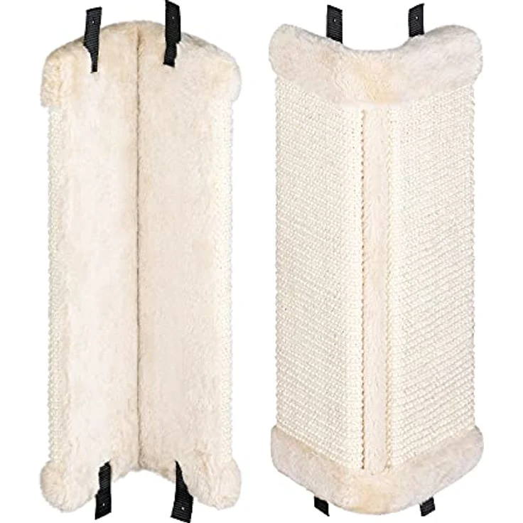 Navaris Wand Kratzbrett für Katzen - 2X Kratzmatte Kratzwand für Ecke - 43x22x2cm Kratzecke Kratzbaum - Eckenschutz Kratzschutz aus Sisal – Bild 1