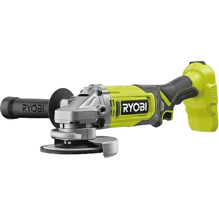 Ryobi ONE+ Akku-Winkelschleifer RAG18125-0, 18 V, 125 mm Scheibendurchmesser, ohne Akku, 3-Positionen-Griff