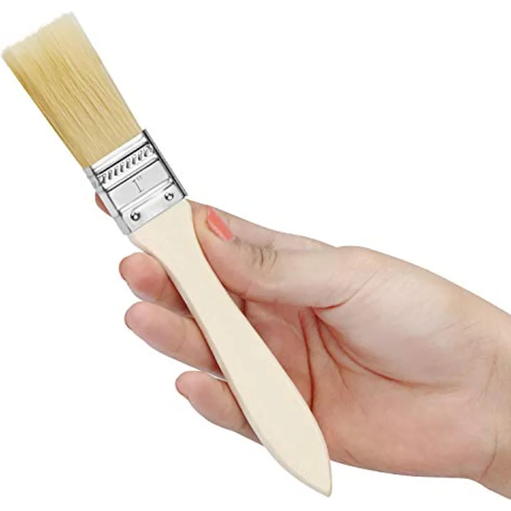 Kurtzy Pinselset (72 STK) - 2,54 cm Profi Malerpinsel mit Holzgriff, Pinsel Set für Farben, Lack, Beizen, Klebstoffe - Flachpinsel, Lasurpinsel, Lackpinsel für Malerbedarf, Streichen, DIY – Bild 3