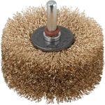 wolfcraft Holz-Struktur-Bürste 2265000, Spezialwerkzeug zum Strukturieren von Holzflächen, Ø 80 x 35 mm, Rundschaft 8 mm, 4500 RPM