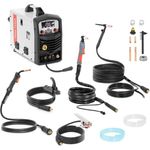 Welbach Elektroschweißgerät TRON TX200, 4-in-1 Kombi-Schweißgerät MIG/MAG WIG Liftarc MMA 200A CUT 50A, mit digitalem Display