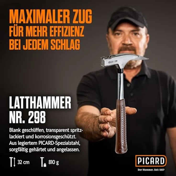 Picard Latthammer 600g mit Magnet Nr. 298 gerauht – Bild 3