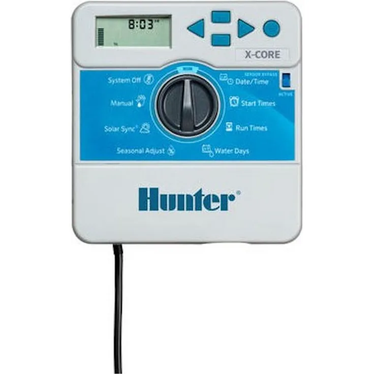 Hunter X-Core Bewässerungssystem Steuergerät, 4 Stationen für Outdoor und Indoor Nutzung