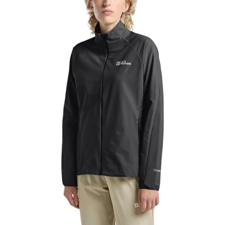 Jack Wolfskin Prelight Stride Jkt W, Damenjacke mit UV-Schutz und windabweisendem Texashield Core Material, Schwarz, Größe M – Bild 1