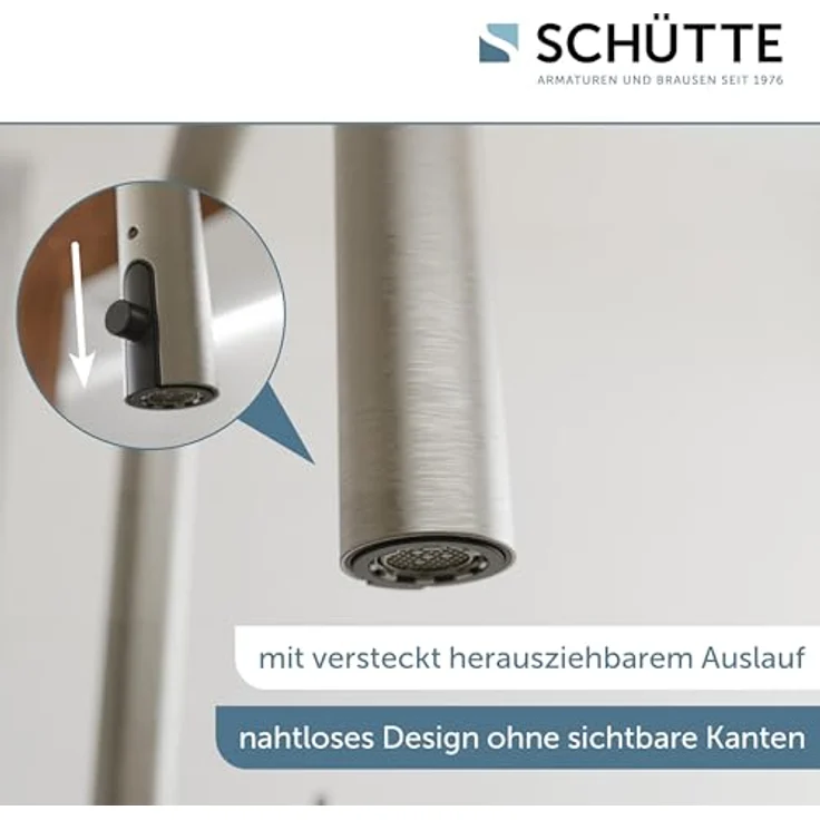 Schütte Spültischarmatur BLACKPOOL, energiesparend mit Cold-Start-Funktion, 360° schwenkbar, ausziehbarer Schlauch – Bild 3