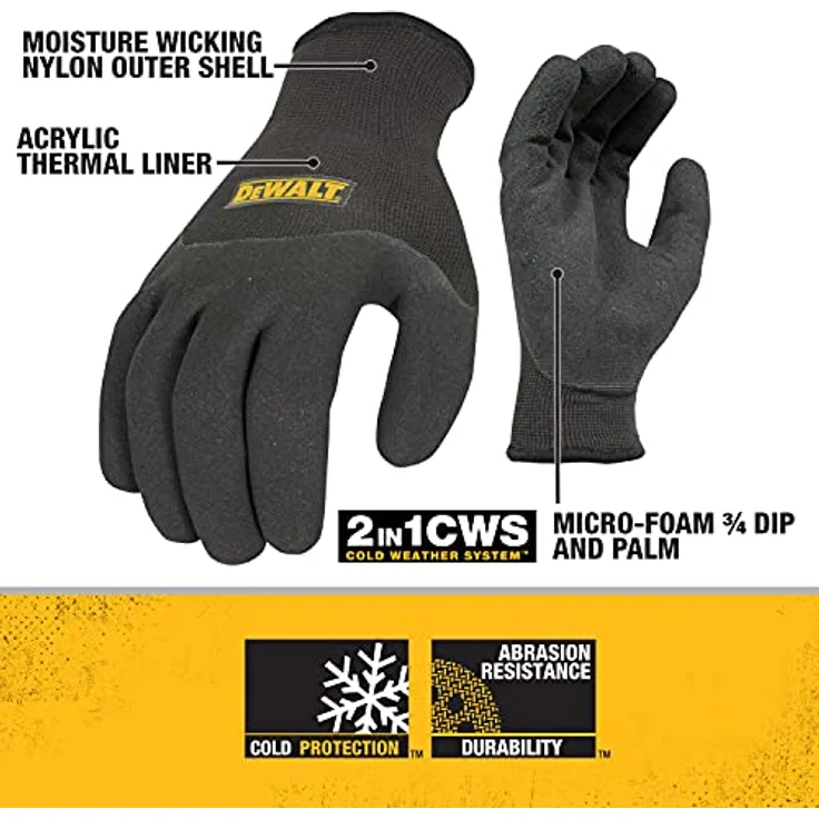 Dewalt dpg737l isoliert Grip Handschuh 2 in 1 Design, große – Bild 3
