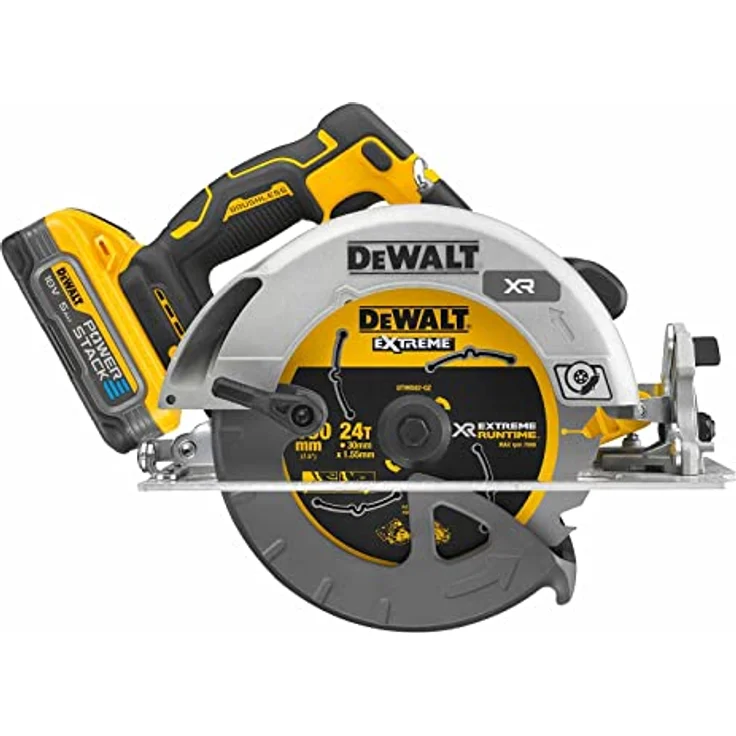 DeWALT Akku-Handkreissäge DCS573H2T-QW 18V 5Ah, Ø190mm Sägeblatt, Akku-Kreissäge inkl. Powerstack-Akku – Bild 3