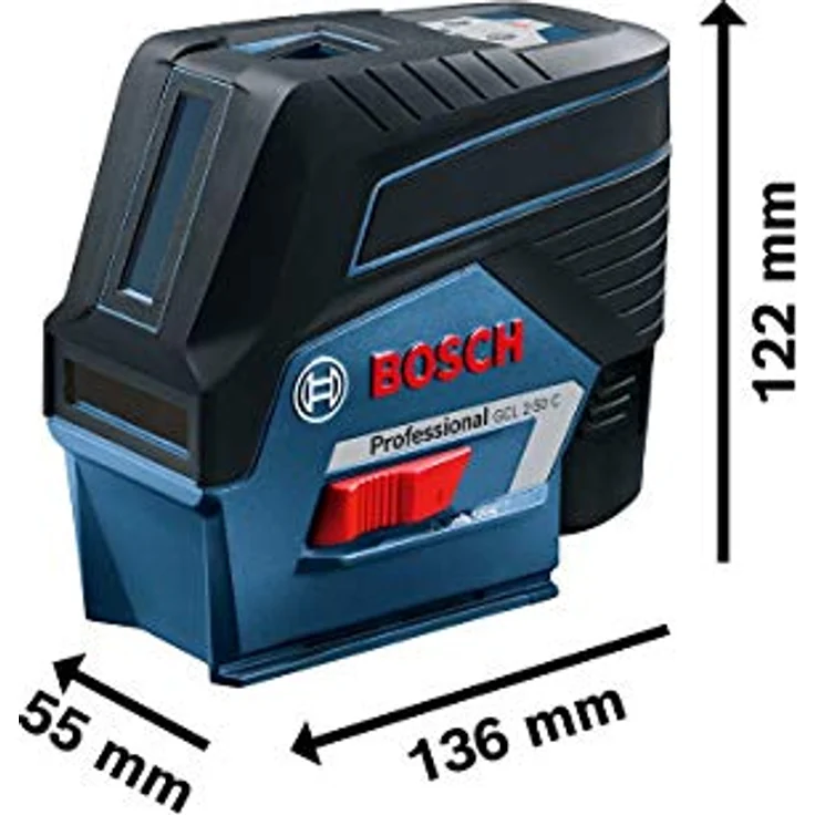 Bosch Professional Linienlaser GCL 2-50 C (roter Laser, Innenbereich, mit App-Funktion und Halterung, Stativ BT 150, Arbeitsbereich: bis 20 m, 4x AA-Batterie, in Kartonschachtel) – Bild 9