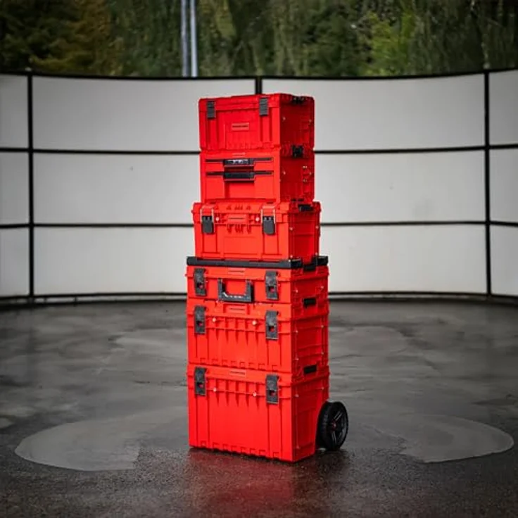 Toolbrothers Werkzeugkoffer RHINO XXL ULTRA Vario+ Höhe XL 52 l IP66 + herausnehmbare Trennwände, ultrabeständiger Kunststoff, stapelbar, viel Stauraum, schwarz – Bild 4