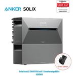 Anker Balkonkraftwerk Solarbank 2 E1600 Pro, 800W (3200Wh All-in-One Stromspeicher inkl. Smart Meter) - LFP-Batterie, 15 Jahre Lebensdauer, 4 MPPT-Routen, IP65 - Schwarz