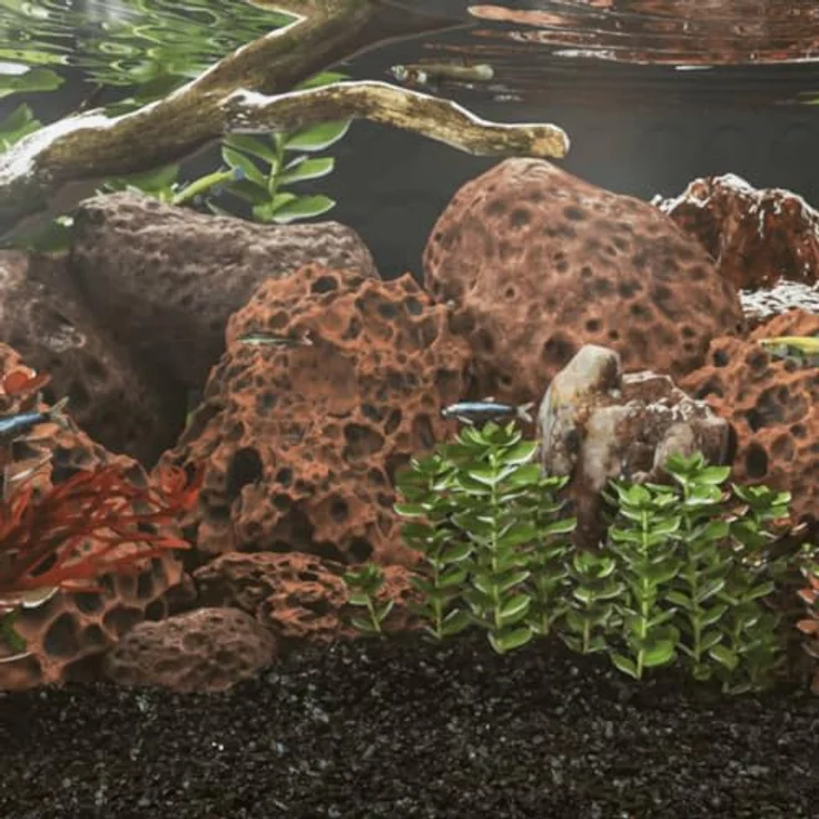 vidaXL Lavagranulat, Lavastein Biologische Filter, Multifunktional Lavamulch für Aquarium Landschaftsbau, Vulkangestein Garten Deko Steine, Rot 10 kg 10-30cm – Bild 2