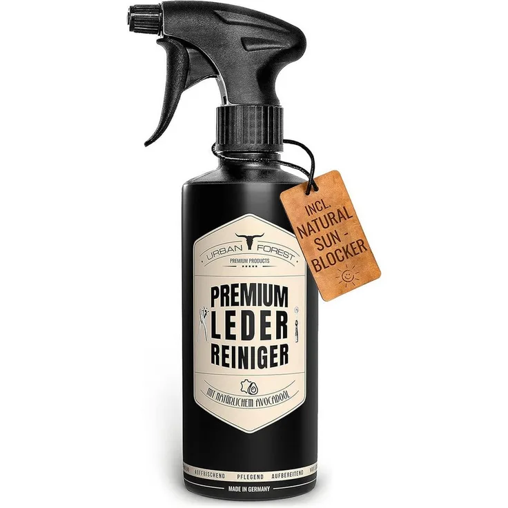 URBAN FOREST Premium Lederreiniger, 500ml, mit Avocado-Öl für Glattleder