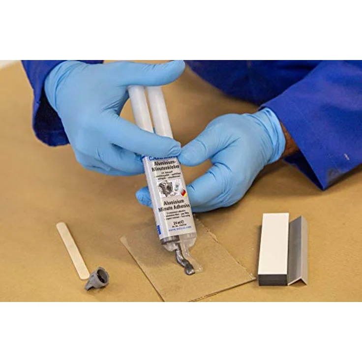 WEICON Aluminium-Minutenkleber, 24 ml, zweikomponentiger Epoxidharzkleber zum Reparieren von Rissen und Löchern in Aluminium und Leichtmetallen – Bild 3