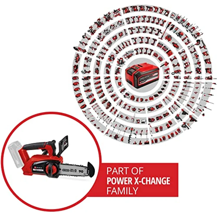 Einhell Professional Einhand-Akku-Kettensäge FORTEXXA 18/20 TH Power X-Change (Li-Ion, 18 V, Brushless-Motor, 20 cm OREGON-Qualitätsschwert & -kette, max. 3.800 min-1, ohne Akku & Ladegerät) – Bild 2